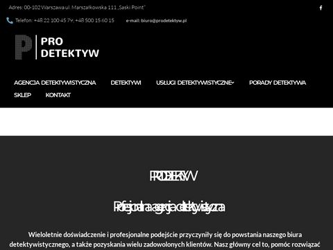 Prodetektyw.pl agencja detektywistyczna