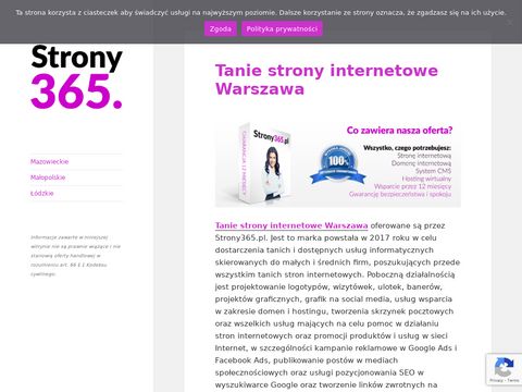Strony365.pl tanie serwisy internetowe