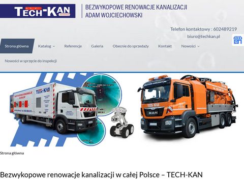 Techkan.pl bezwykopowe renowacje kanałów