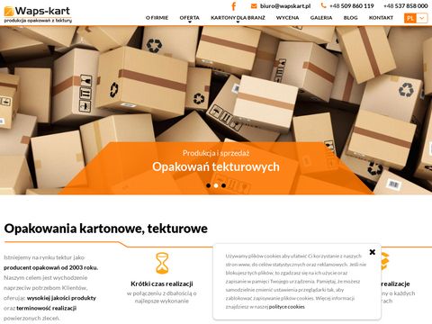 Waps-kart.pl opakowania kartonowe i pudła na zamówienie
