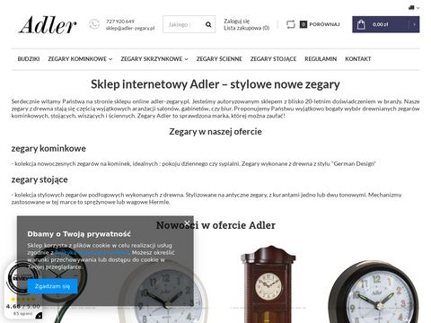 Adler-zegary.pl ścienne