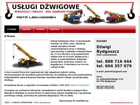 Dzwigibydgoszcz.pl Usługi dźwigowe