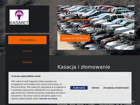 Kasmet24.pl demontaż pojazdów