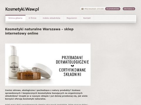 Kosmetyki.waw.pl sklep z kosmetykami ekologicznymi