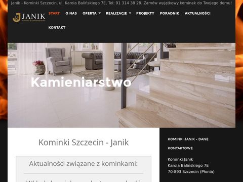 Kominki-janik.pl zakład kamieniarski w Szczecinie