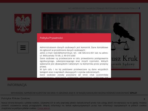Janusz Kruk Łódź komornik sądowy