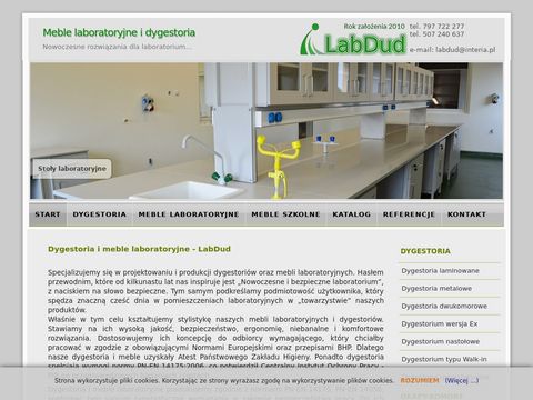 Labdud.pl dygestorium, meble laboratoryjne