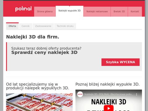 Nalepki3d.pl drukarnia naklejek