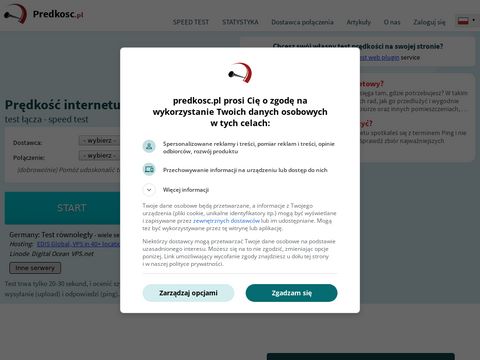 Predkosc.pl internetu speed test