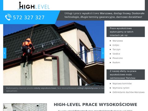 High-level.com.pl prace wysokościowe Warszawa