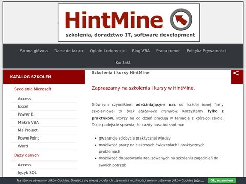 Hintmine.com - szkolenia Excel w Poznaniu
