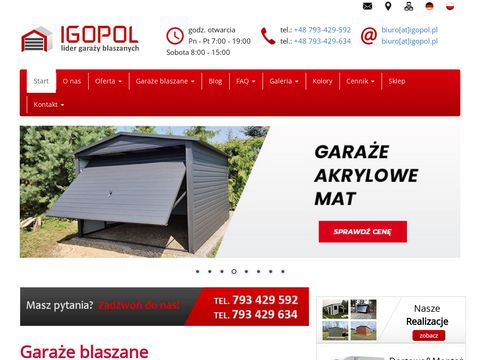 Igopol.pl wiaty blaszane