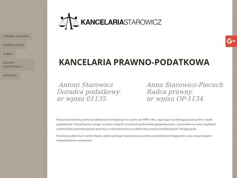 Antoni Starowicz kancelaria prawno-podatkowa