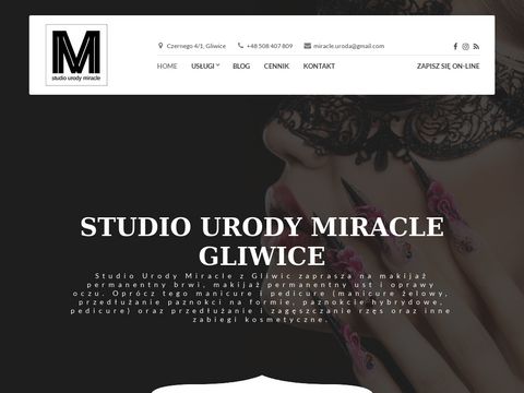 Miraclesalon.pl stylizacja paznokci makijaż permanentny