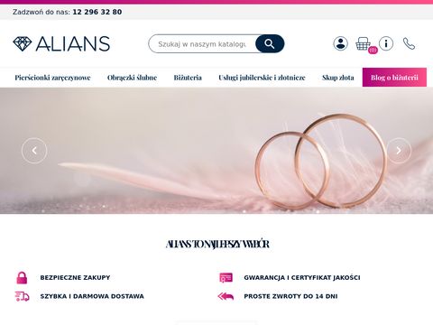 Obraczki.net.pl pierścionki zaręczynowe Alians