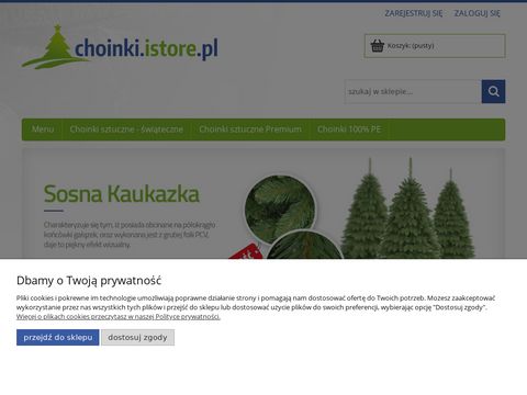 Choinki.istore.pl sztuczne drzewka świerk