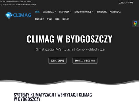 Climag klimatyzacja do biura Bydgoszcz