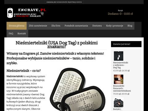 Engrave.pl wybijanie nieśmiertelników
