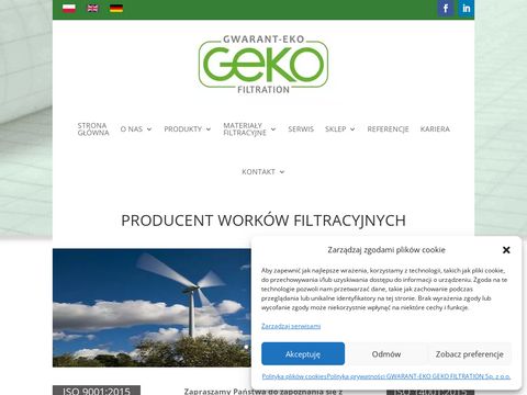 Gekofiltration.pl producent worków filtracyjnych