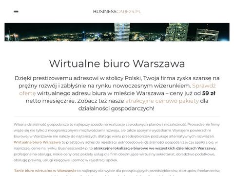 Businesscare24.pl wirtualny adres Warszawa