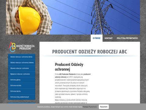 Abcrobocze.pl producent odzieży BHP
