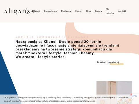 Aliganza.pl fashion PR agencja komunikacja w modzie