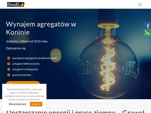 Grawel.pl - zasilanie agregatem Konin