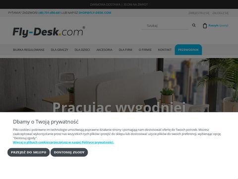 Fly-desk.com biurko regulowane elektrycznie