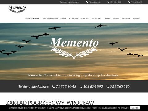 Memento-wroc.pl - zakład pogrzebowy Wrocław