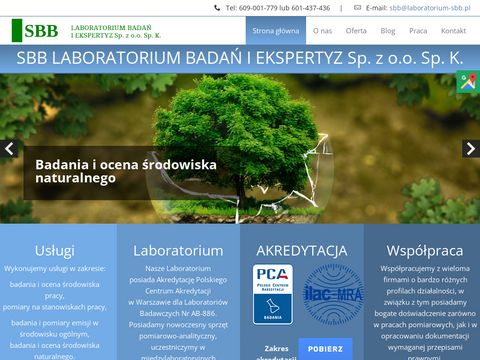 Laboratorium-sbb.pl - ochrona Środowiska