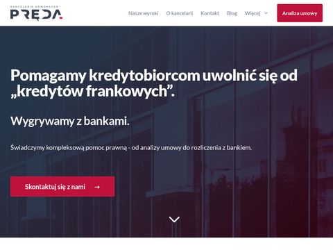 Preda.info - sprawy frankowe kancelaria Głogów