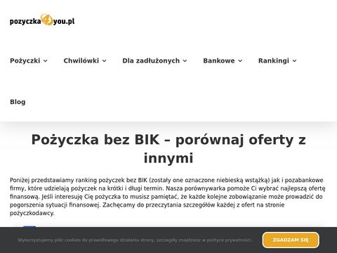 Pozyczka4you.pl bez sprawdzania baz