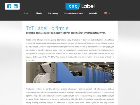 Tnt-label.eu - producent etykiet samoprzylepnych