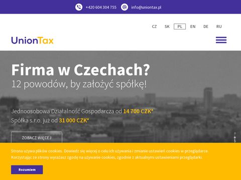 Uniontax.pl - rejestracja firmy w Czechach