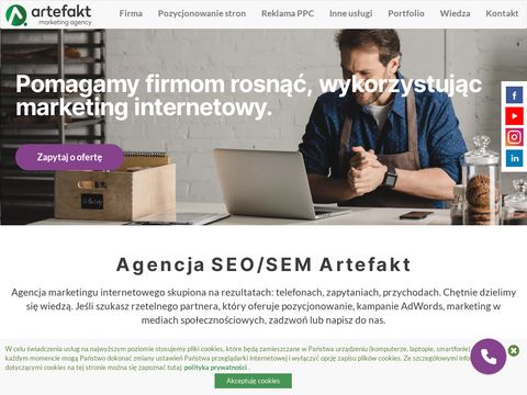 Artefakt.pl pozycjonowanie