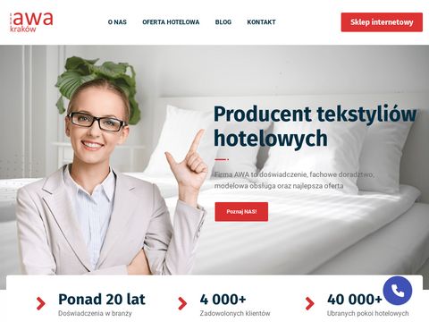 Awakrakow.pl producent tekstyliów hotelowych