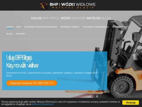 Bhpiww.pl szkolenia Biłgoraj Mateusz Błazik