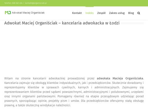 Organisciak.pl - łódzki adwokat