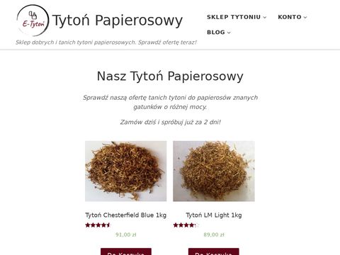 Tytonpapierosowy.pl - sklep hurtowy z tytoniem