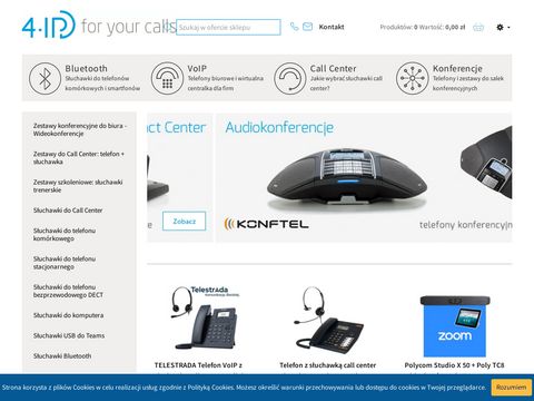 4IP - telefony VoIP słuchawki telekonferencje